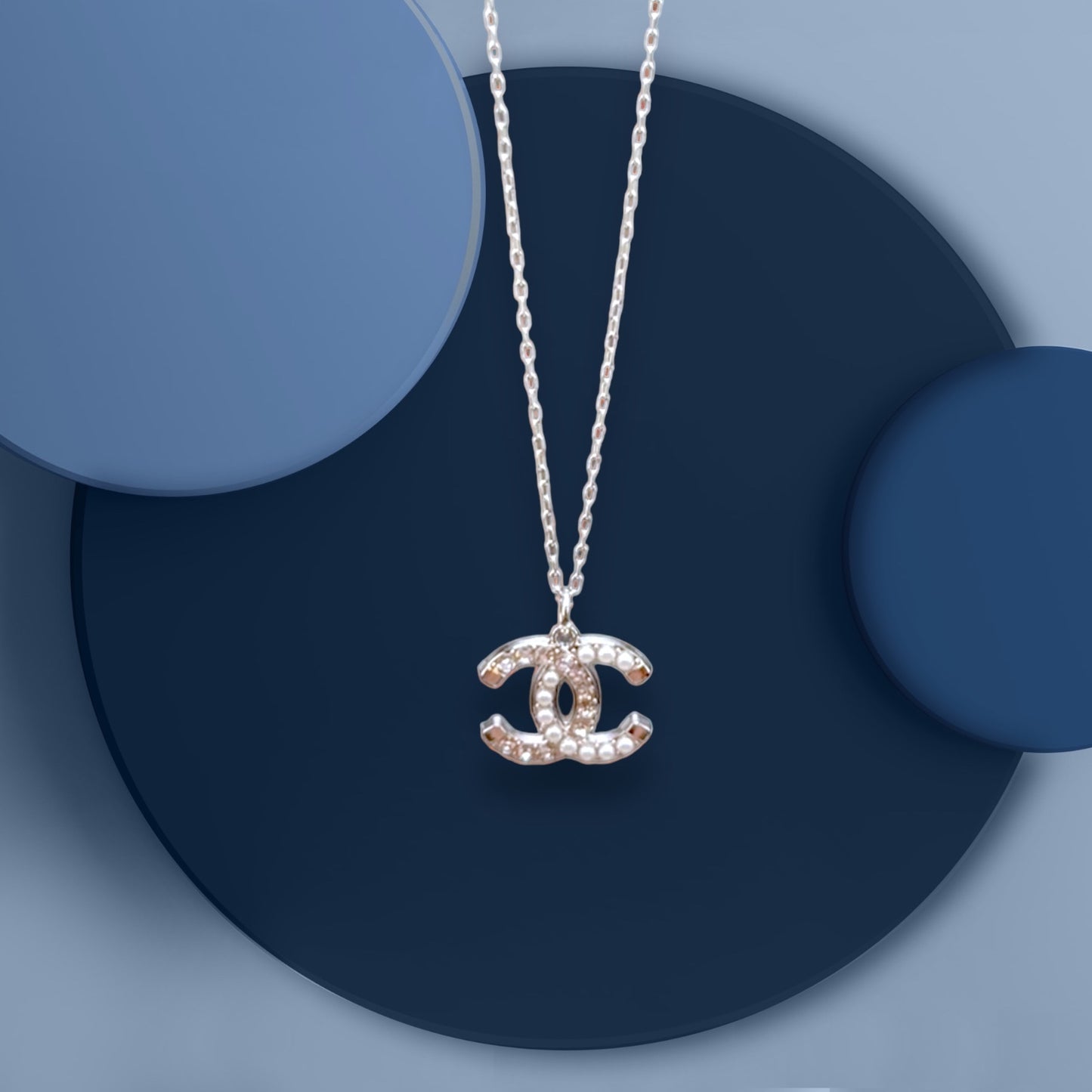 CC Faux Pearl + Crystal in Silver [Style 3] Repurposed Necklace